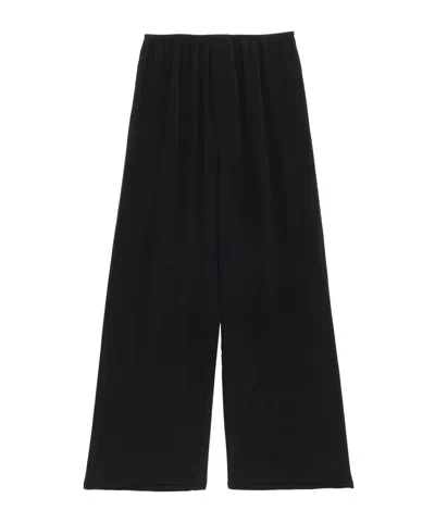 Baserange Casual Pants With An Elastic Waistband In Black