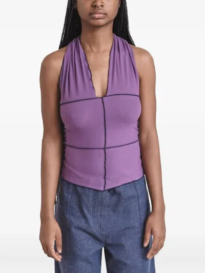 BASERANGE CINDER HALTERNECK PANELLED TOP