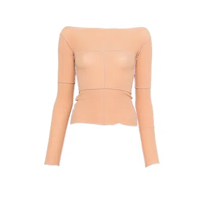 Baserange Cinder Ribbed T-shirt In Neutral