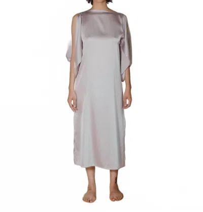 Baserange City Long Sleeve Dress In Blue Silver In Multi