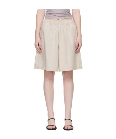 BASERANGE CLAUDE STRIPED ELASTICATED SHORTS
