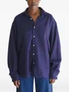 Baserange Claude Striped-pattern Shirt In Purple