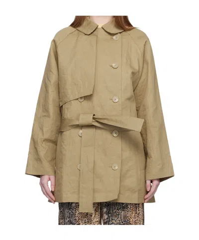 Baserange Clavo Trench Coat In Brown