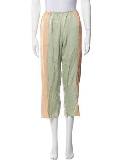 Pre-owned Baserange Colorblock Pattern Pajamas In Green