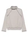Baserange Contrast-stitch Sweatshirt In Gray