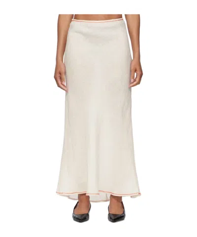Baserange Off-white Dydine Maxi Skirt In Undyed