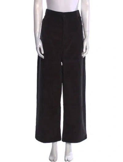 Pre-owned Baserange Corduroy Wide Leg Pants In Black