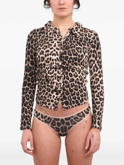Baserange Cosme Leopard-print Shirt In Multi