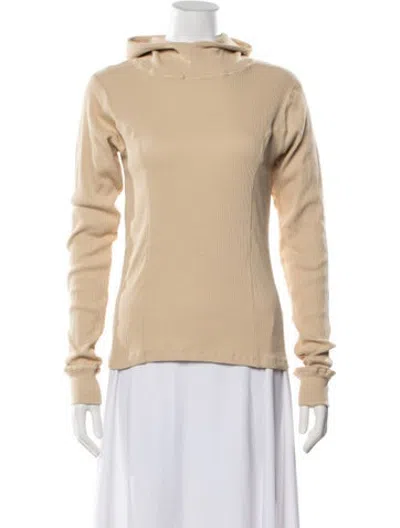 Pre-owned Baserange Cowl Neck Long Sleeve Hoodie In Neutrals