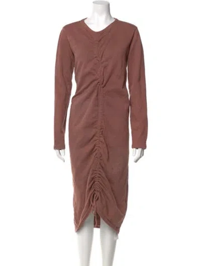 Pre-owned Baserange Cowl Neck Midi Length Dress In Pink