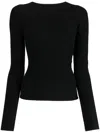Baserange Crew-neck Cotton Sweatshirt In Black