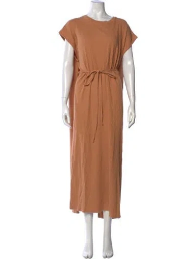Pre-owned Baserange Crew Neck Long Dress In Neutrals