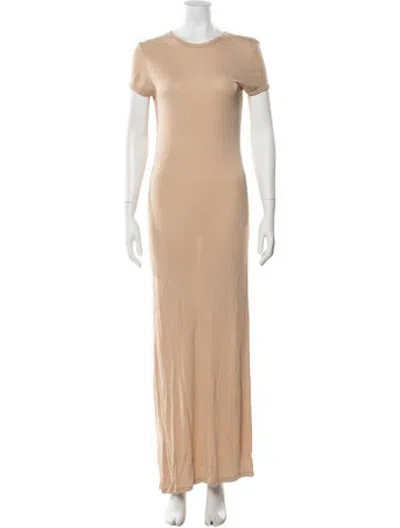 Pre-owned Baserange Crew Neck Long Dress In Neutrals
