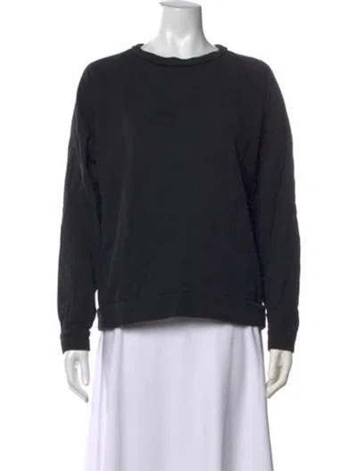 Pre-owned Baserange Crew Neck Long Sleeve Sweatshirt In Black