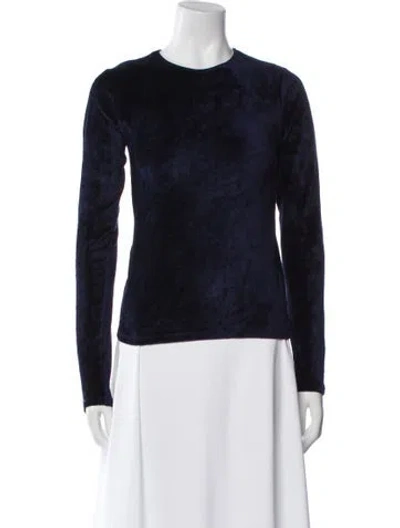 Pre-owned Baserange Crew Neck Long Sleeve Sweatshirt In Blue