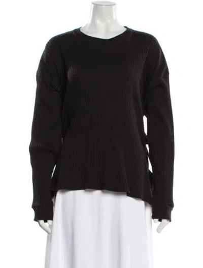 Pre-owned Baserange Crew Neck Long Sleeve Top In Black