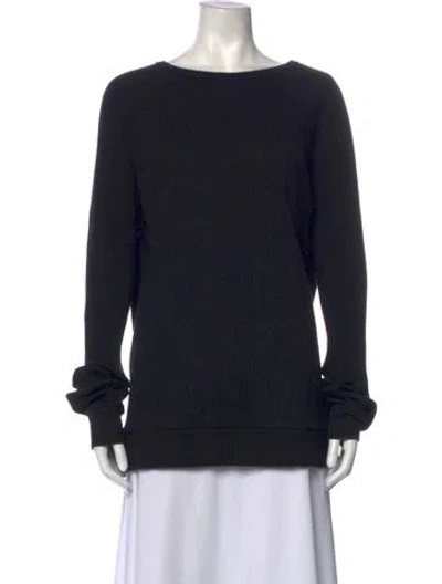 Pre-owned Baserange Crew Neck Long Sleeve Top In Black