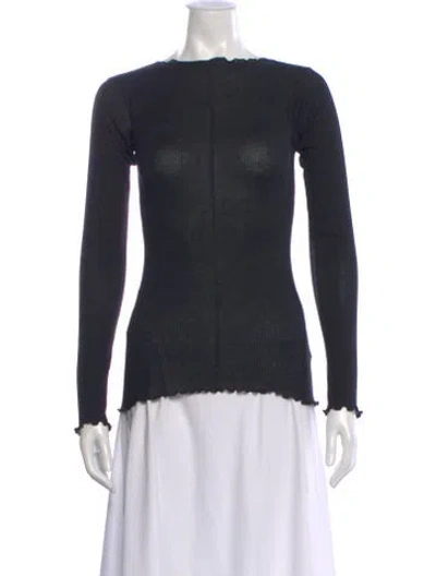 Pre-owned Baserange Crew Neck Long Sleeve Top In Gray