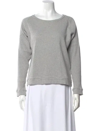 Pre-owned Baserange Crew Neck Long Sleeve Top In Gray
