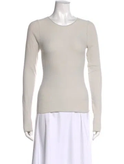 Pre-owned Baserange Crew Neck Long Sleeve Top In Neutral