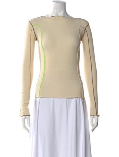 Pre-owned Baserange Crew Neck Long Sleeve Top In Neutral