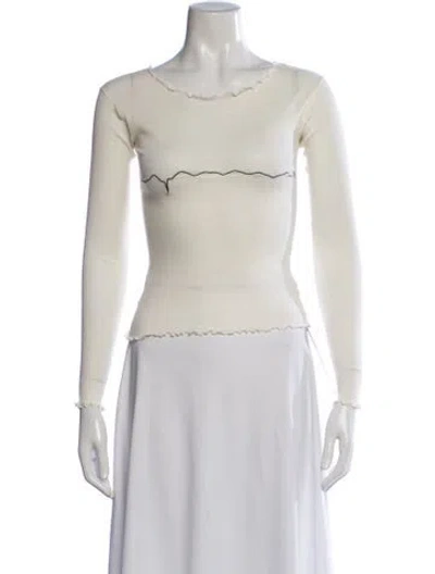 Pre-owned Baserange Crew Neck Long Sleeve Top In Neutrals