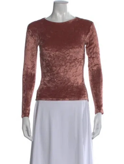 Pre-owned Baserange Crew Neck Long Sleeve Top In Pink