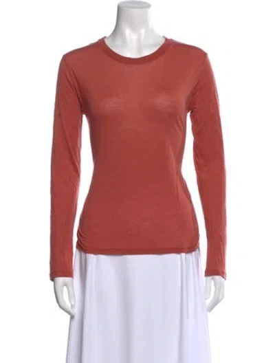 Pre-owned Baserange Crew Neck Long Sleeve Top In Red