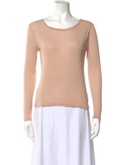 Pre-owned Baserange Crew Neck Long Sleeve T-shirt In Pink