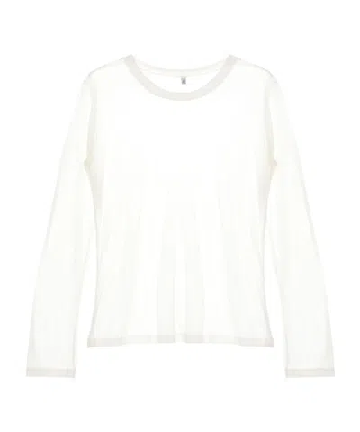 Baserange Crew Neck Long-sleeved T-shirt In White