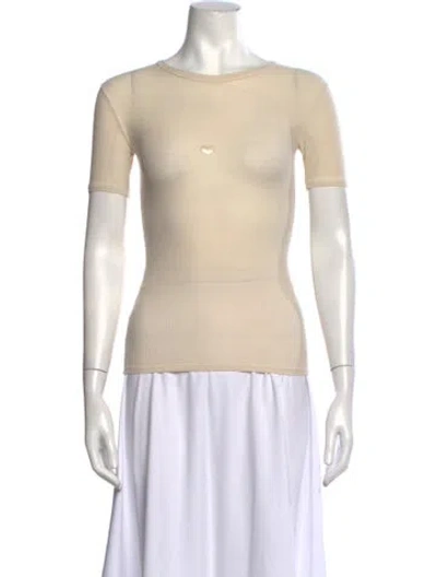 Pre-owned Baserange Crew Neck Short Sleeve Top In Neutrals