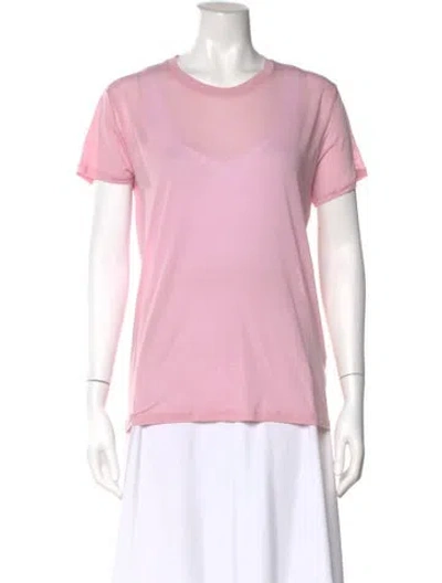 Pre-owned Baserange Crew Neck Short Sleeve T-shirt In Pink