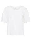 Baserange White Linen Jersey T-shirt