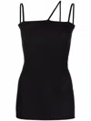 Baserange Crossover-strap Vest Top In Schwarz