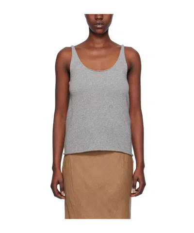 Baserange Curled Design Vest In Brown