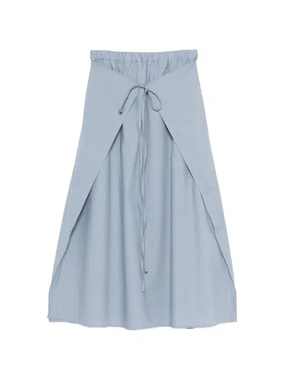 Baserange Decti Midi Skirt In Blue