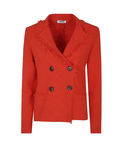 Baserange Double-breasted Suit Jacket In Red