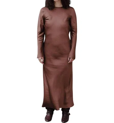 Baserange Dydine Dress In Dark Brown