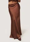 Baserange Dydine Flared Maxi Skirt In Burgundy