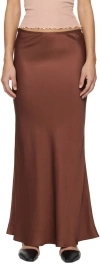Baserange Dydine Flared Maxi Skirt In Burgundy