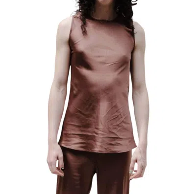 Baserange Dydine Tank Top In Dark Brown