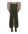 Baserange Elastic Waist Casual Pants In Green