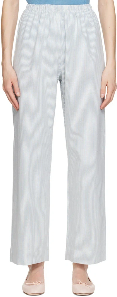 Baserange Elastic Waist Casual Pants In Blue