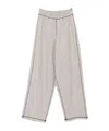 Baserange Elastic Waist Casual Pants In Gray