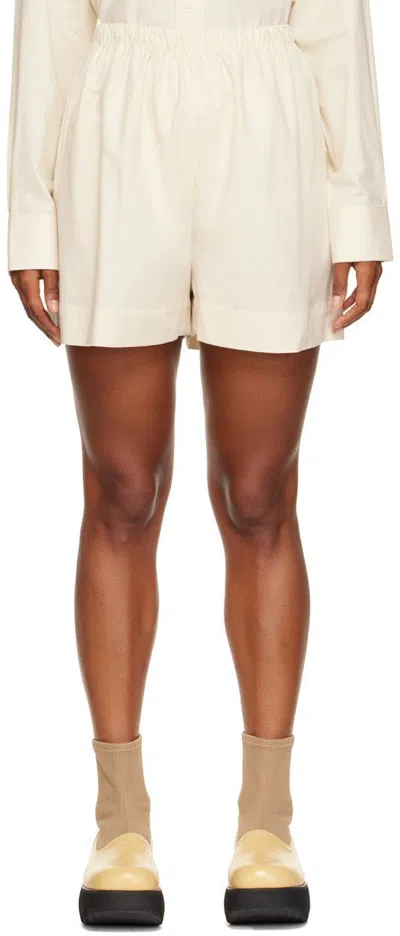 Baserange Elastic Waist Shorts In White