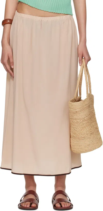 Baserange Elastic Waist Skirt In Pink