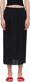 Baserange Elastic Waist Skirt In Black