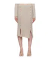 Baserange Beige Birgi Midi Skirt