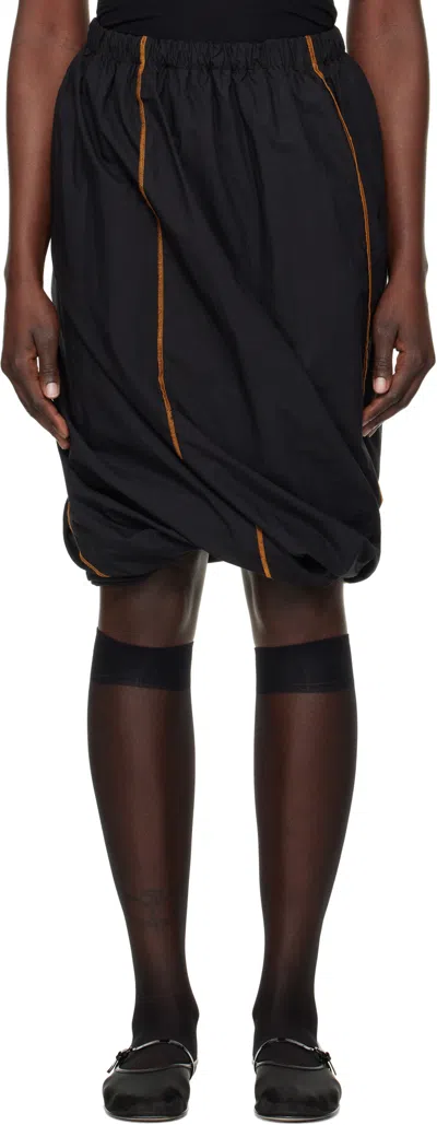 Baserange Elastic Waist Skirt In Black
