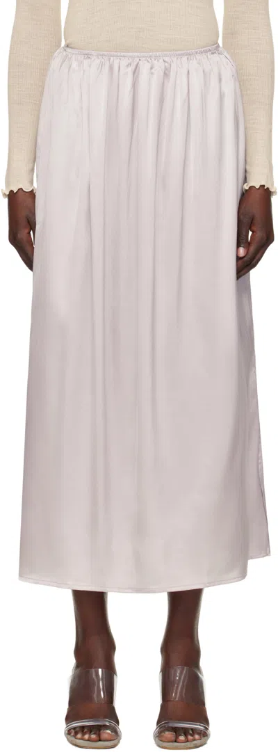 Baserange Purple City Midi Skirt In Blue Silver